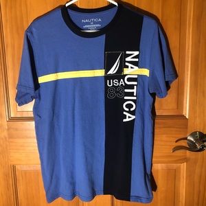 Blue/yellow/white/black Nautica T shirt
